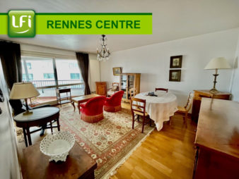 Appartement Rennes quartier Bourg L’Evesque, dernier étage, 5 pièces de 84.61 m2 avec cave, loggia et garage