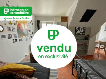 VENDU EN EXCLUSIVITE ! A Vendre appartement type 1 Rennes centre-ville – Les Halles  – Dernier étage avec mansarde et cave. Loué non meublé