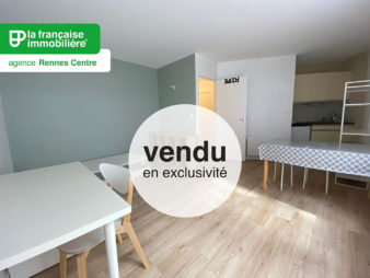 Vendu par nos soins en Exclusivité ! Appartement de type studio à vendre – Rez-de-chaussée – 24.2m² – Terrasse – Pontchaillou – Rennes